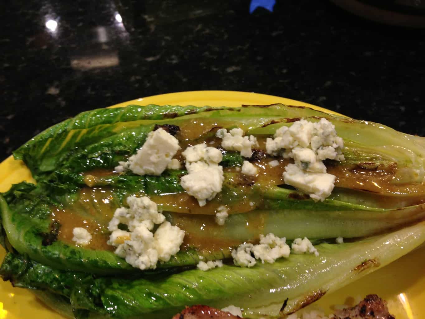 Grilled Romaine Halves with Caesar Dressing