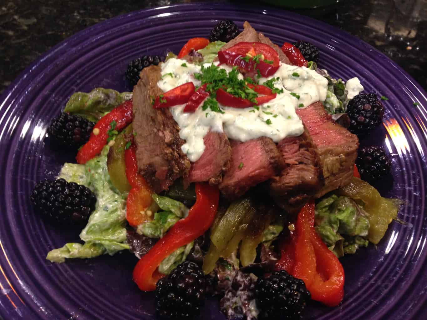 Steak Salad with Green Goddess Dressing