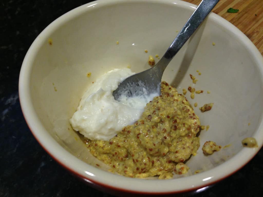 Horseradish mixed into mustard.