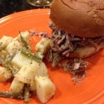 Pulled Pork with Dijon Cole Slaw and Potato Salad