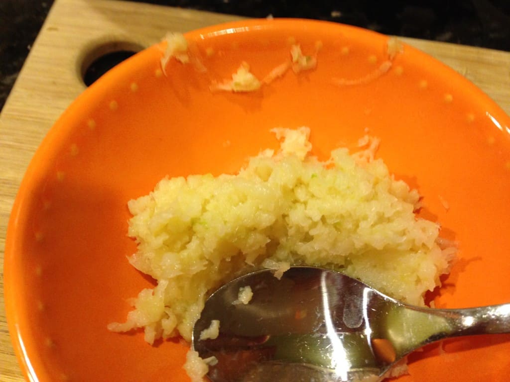 Minced garlic for Fried Rice