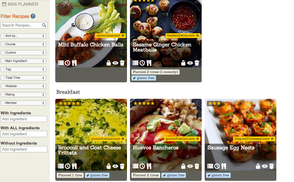 Menu Planning and Recipe Saving Using Plan to Eat