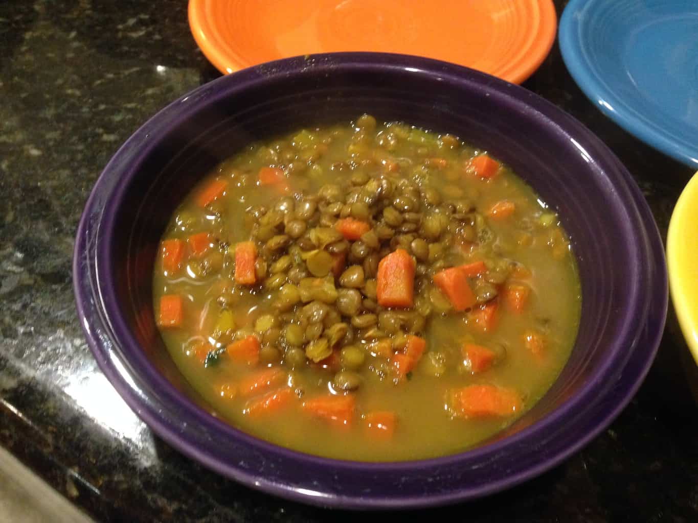 Lentil Soup with Carrots and Tumeric
