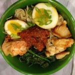 Gluten-free soy sauce eggs in a ramen bowl
